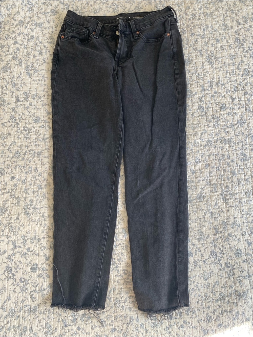 Old Navy Black High-Rise O.G. Straight Jeans